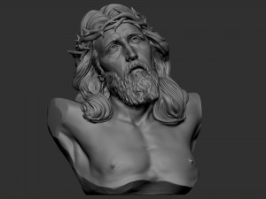 Jesus Bust 01 3D Print Model