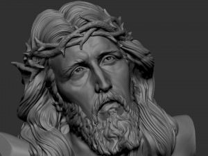 Jesus Bust 01 3D Print Model