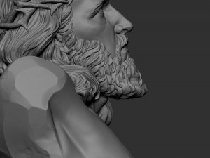 Jesus Bust 01 3D Print Model