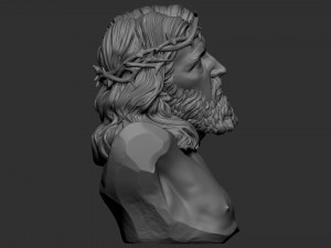 Jesus Bust 01 3D Print Model