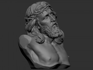 Jesus Bust 01 3D Print Model