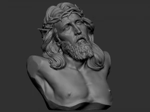 Jesus Bust 01 3D Print Model