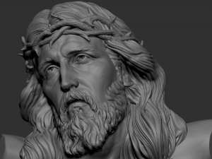 Jesus Bust 01 3D Print Model