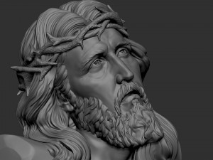 Jesus Bust 01 3D Print Model