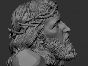 Jesus Bust 01 3D Print Model