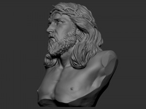 Jesus Bust 01 3D Print Model