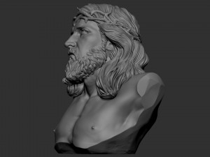 Jesus Bust 01 3D Print Model