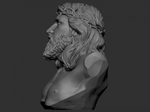 Jesus Bust 01 3D Print Model