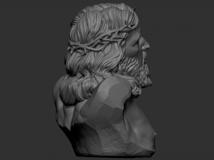 Jesus Bust 01 3D Print Model