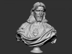 Jesus Bust 02 3D Print Model