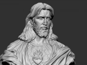 Jesus Bust 02 3D Print Model