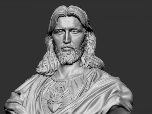 Jesus Bust 02 3D Print Model