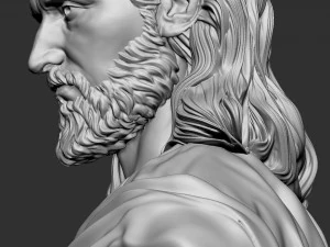 Jesus Bust 02 3D Print Model