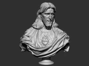 Jesus Bust 02 3D Print Model