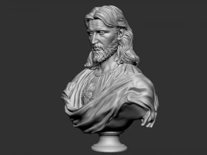 Jesus Bust 02 3D Print Model