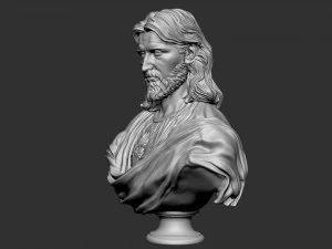 Jesus Bust 02 3D Print Model