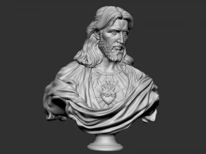 Jesus Bust 02 3D Print Model