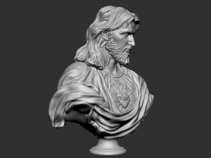 Jesus Bust 02 3D Print Model