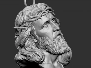 Jesus Head 01 3D Print Model