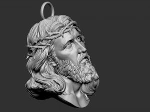 Jesus Head 01 3D Print Model