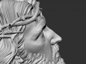 Jesus Head 01 3D-Druckmodell