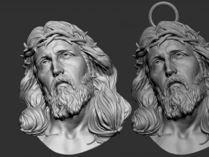 Jesus Head 01 3D Print Model