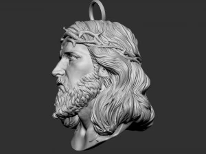 Jesus Head 01 3D Print Model