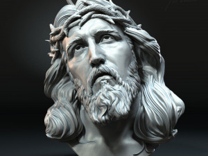 Jesus Head 01 3D Print Model