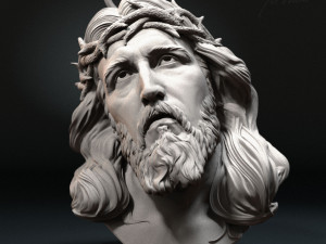 Jesus Head 01 3D-Druckmodell