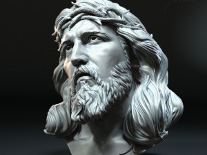 Jesus Head 01 3D-Druckmodell