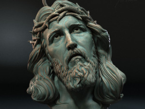Jesus Head 01 3D-Druckmodell