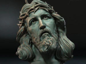 Jesus Head 01 3D Print Model
