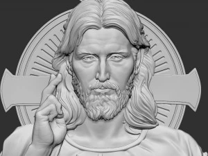 Jesus Medallion 01 3D Print Model