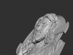 Jesus Medallion 01 3D Print Model