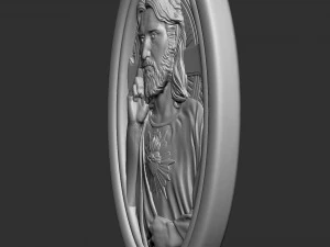 Jesus Medallion 01 3D Print Model