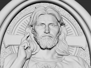 Jesus Medallion 01 Modelo de impresión 3D
