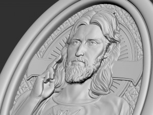 Jesus Medallion 01 Modelo de impresión 3D