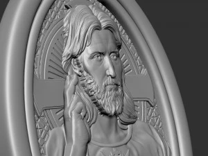 Jesus Medallion 01 3D Print Model