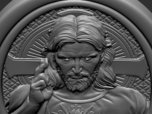 Jesus Medallion 01 Modelo de impresión 3D