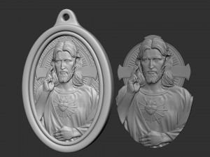 Jesus Medallion 01 Modelo de impresión 3D