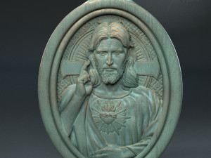 Jesus Medallion 01 Modelo de impresión 3D