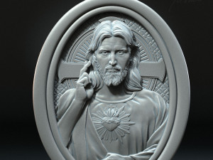 Jesus Medallion 01 Modelo de impresión 3D