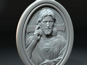 Jesus Medallion 01 Modelo de impresión 3D