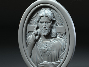 Jesus Medallion 01 Modelo de impresión 3D