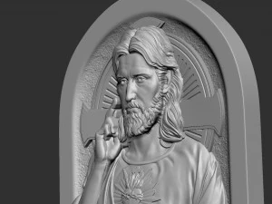 Jesus Relief 01 3D Print Model