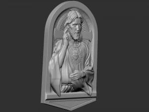 Jesus Relief 01 3D Print Model