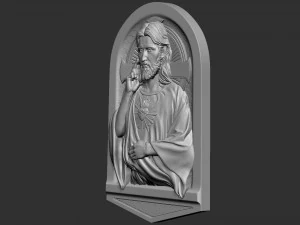Jesus Relief 01 3D Print Model