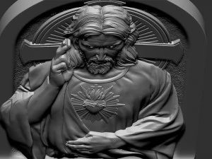 Jesus Relief 01 3D Print Model
