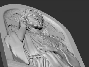 Jesus Relief 01 3D Print Model