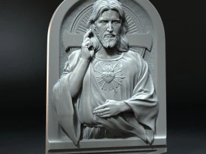 Jesus Relief 01 3D Print Model
